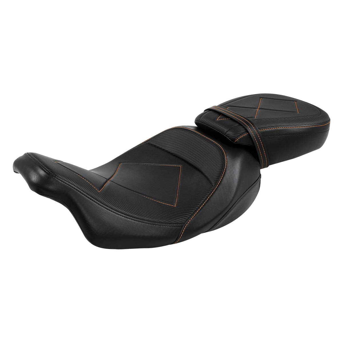 2-Up Rider and Passenger Seat Low Profile Seat Fit For Harley 2009-2023 Touring Street Glide Road King Road Glide
