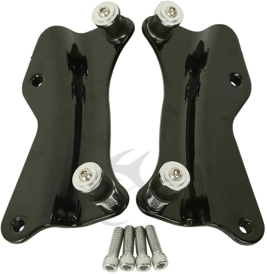 TCMT 13.7" King Motorcycle Trunk Box Backrest 2 Up Mount Rack Tail Light Luggage Rack Docking Kit Fit For Harley 2014-2025 Touring CVO Road King Road Glide Street Glide Electra Glide Pack