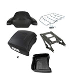 TCMT 13.7" King Motorcycle Trunk Box W/Latches Brake TailLight Base Plate Fit For Harley 2014-2025 Touring CVO Road King Road Glide Street Glide Electra Glide Pack