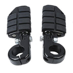 TCMT 1 1/4" Highway Engine Guard Streamliner Foot Pegs Clamp Fits For Harley Yamaha Kawasaki Suzuki Honda Black