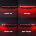 TCMT 10.7" Chopped Motorcycle Trunk Luggage Smoke LED Tail Light Fit For Harley 2014-2025 Touring Ultra-Classic Street Glide Road King Electra Glide FLHX FLHR FLHT Pack
