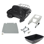 TCMT 13.7" King Motorcycle Trunk Box Backrest Luggage Rack 2 Up Rack Speakers Fit For Harley 2014-2025 Touring CVO Road King Road Glide Street Glide Electra Glide Pack