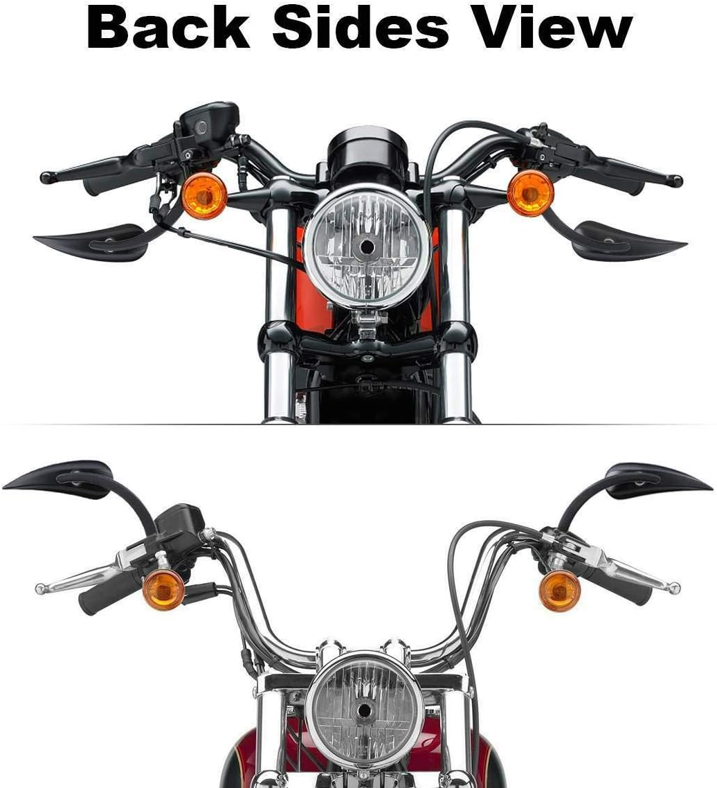 TCMT 8mm Black Rear-View Mirrors Fit For Harley Road King CVO Road Street Tri Glide Sportster XL1200 XL883 XG500 XG750 Heritage Softail Dyna Low Rider Fat Boy
