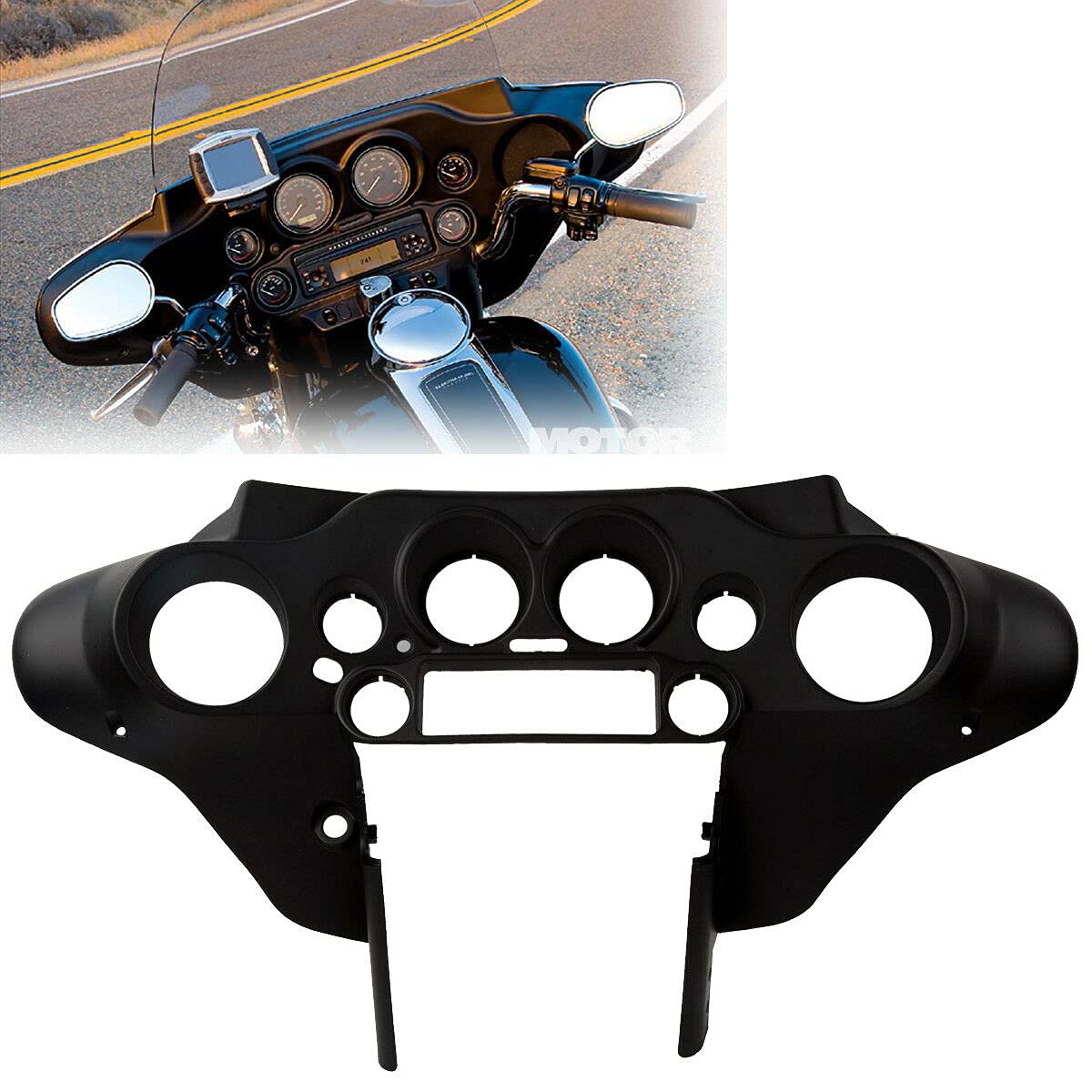 TCMT Batwing Inner & Outer Cowl Fairing & 8" Windshield Fit For Harley Touring Street Glide FLHX Electra Glide Ultra Classic FLHT FLHTC FLHTCU 1996-2013 (Inner Outer Fairing 8" Windshield)
