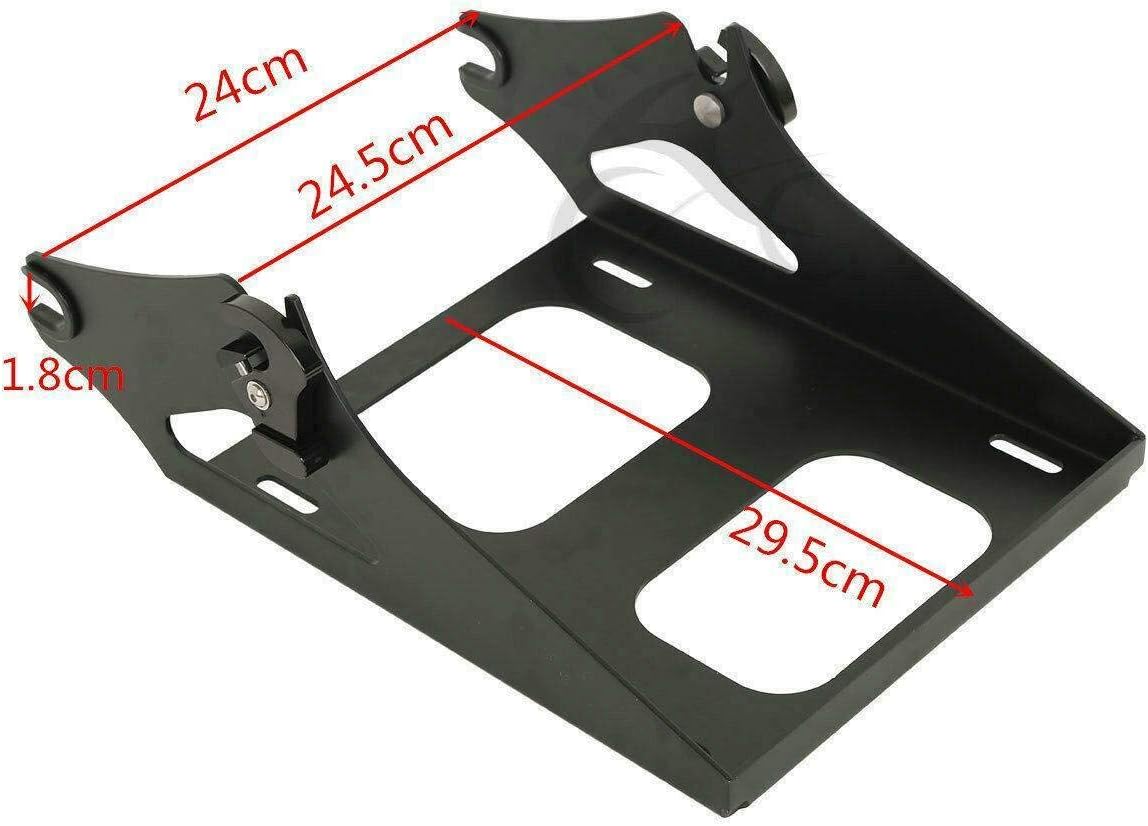 TCMT 13.7" King Motorcycle Trunk Box Backrest 2 Up Mount Rack Tail Light Luggage Rack Docking Kit Fit For Harley 2014-2025 Touring CVO Road King Road Glide Street Glide Electra Glide Pack