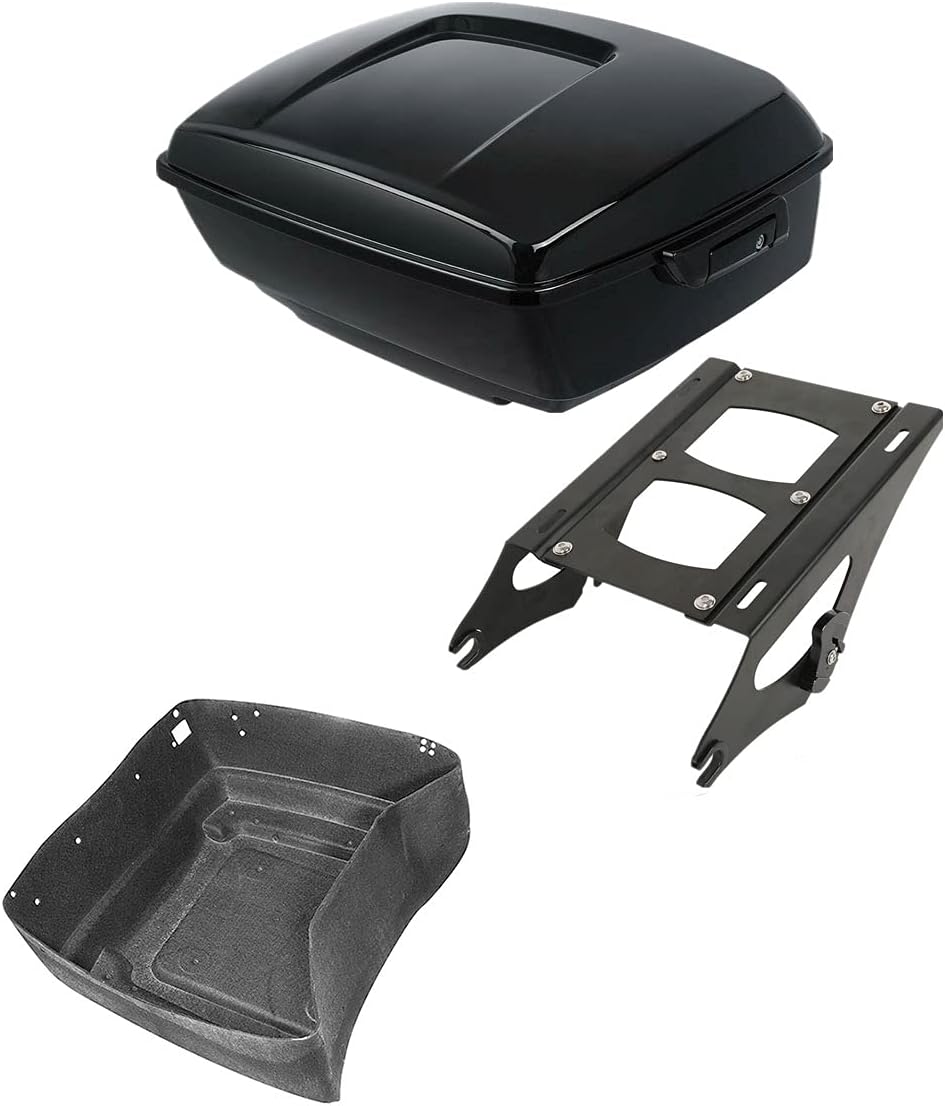 TCMT 13.7" King Motorcycle Trunk Two Up Mounting Rack Fit For Harley 2014-2025 Touring CVO Road King Road Glide Street Glide Electra Glide Pack