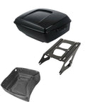 TCMT 13.7" King Motorcycle Trunk Backrest Pad Luggage Rack 2 Up Mounting Rack Base Plate Docking Fit For Harley 2014-2025 Touring CVO Road King Road Glide Street Glide Electra Glide Pack