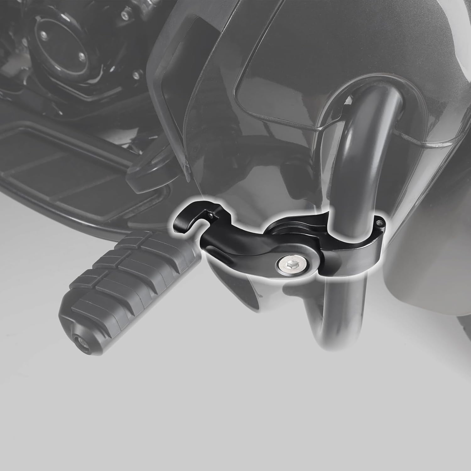 TCMT 32mm 1 1/4" Highway Engine Guard Bar & Footpegs Mount Kit - Fits Harley Touring, Road King, Street Glide, Electra Glide, Softail, Sportster, Dyna with 1-1/4" Engine Guards