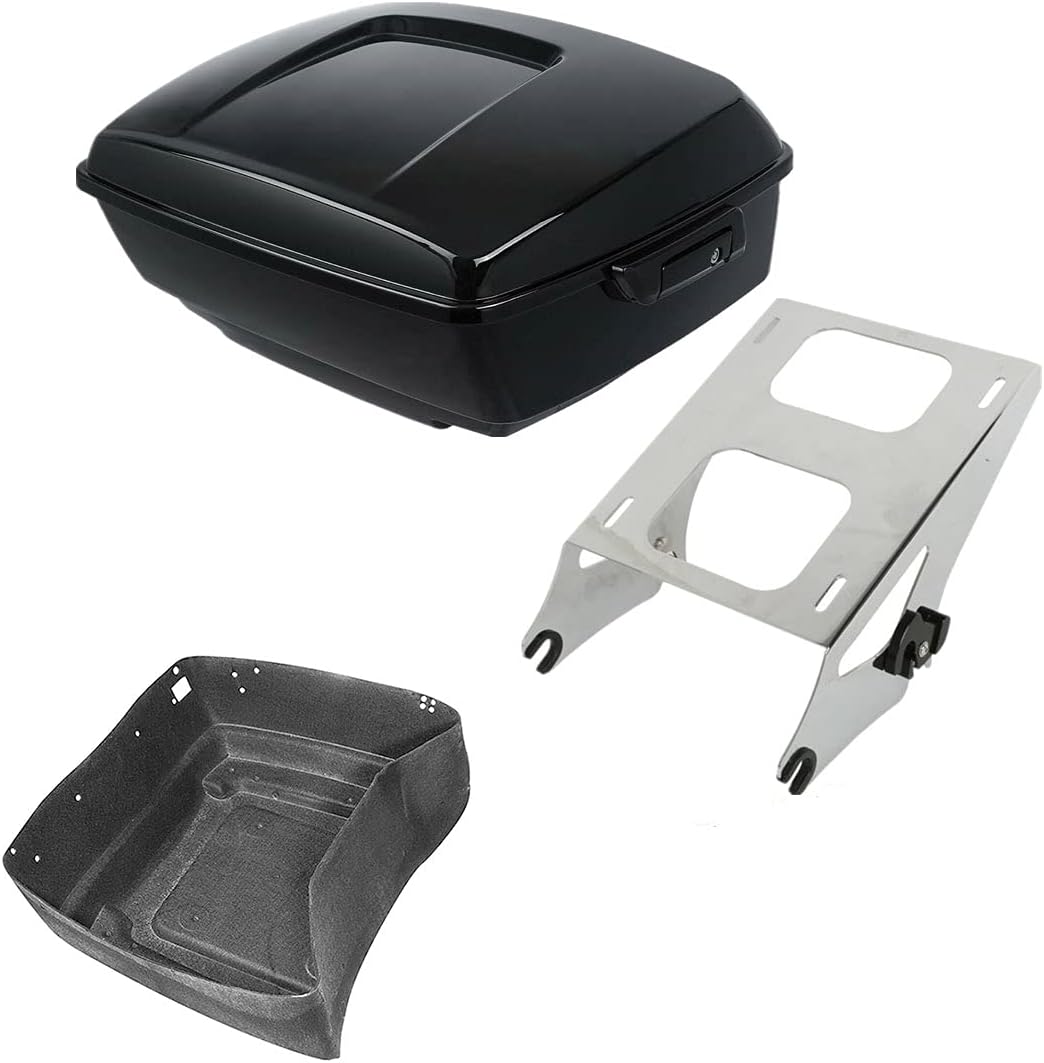 TCMT 13.7" King Motorcycle Trunk Two Up Mounting Rack Fit For Harley 2014-2025 Touring CVO Road King Road Glide Street Glide Electra Glide Pack