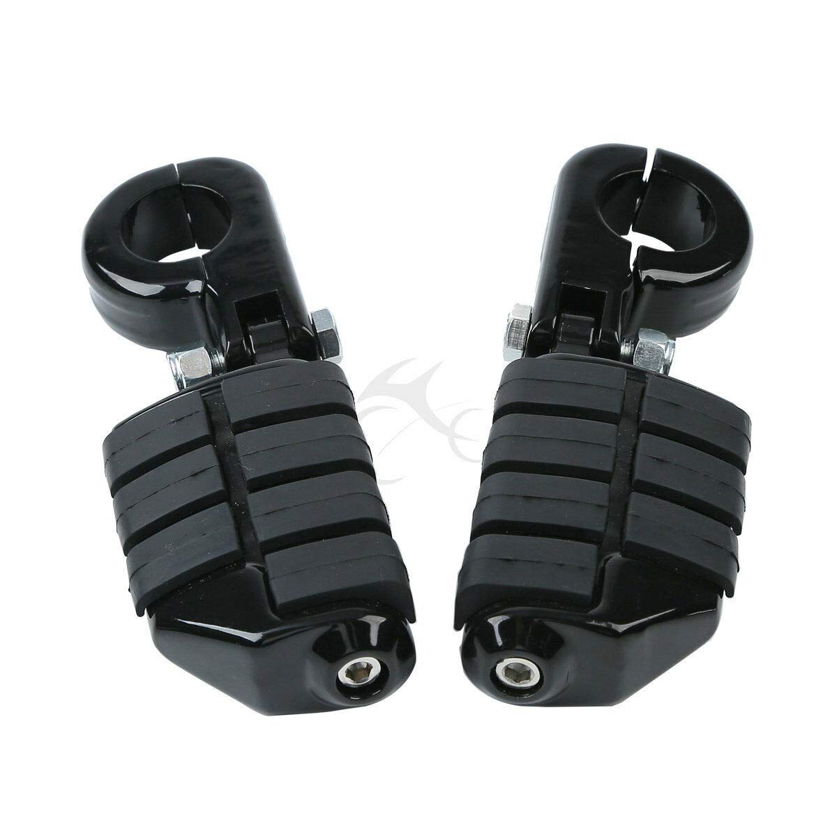 TCMT 1.25" 32mm Streamliner Highway Engine Guard Foot Pegs Mount Fit For Harley Touring Road King Street Glide Road Glide Electra Glide Softail Sportster Dyna with 1.25" Engine Guards