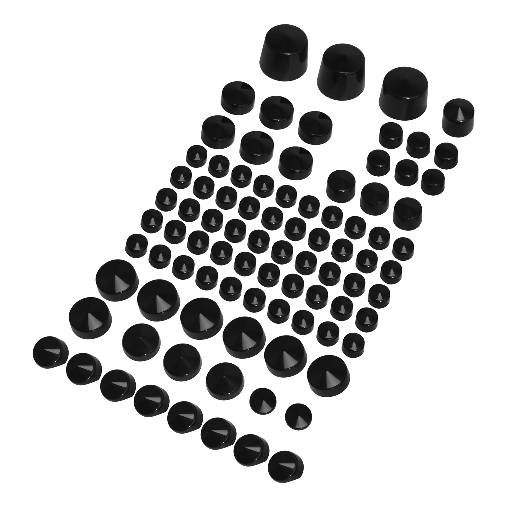 TCMT 76Pcs ABS Bolt Toppers Cap Cover Fits for Harley Davidson Dyna Cam 91-13