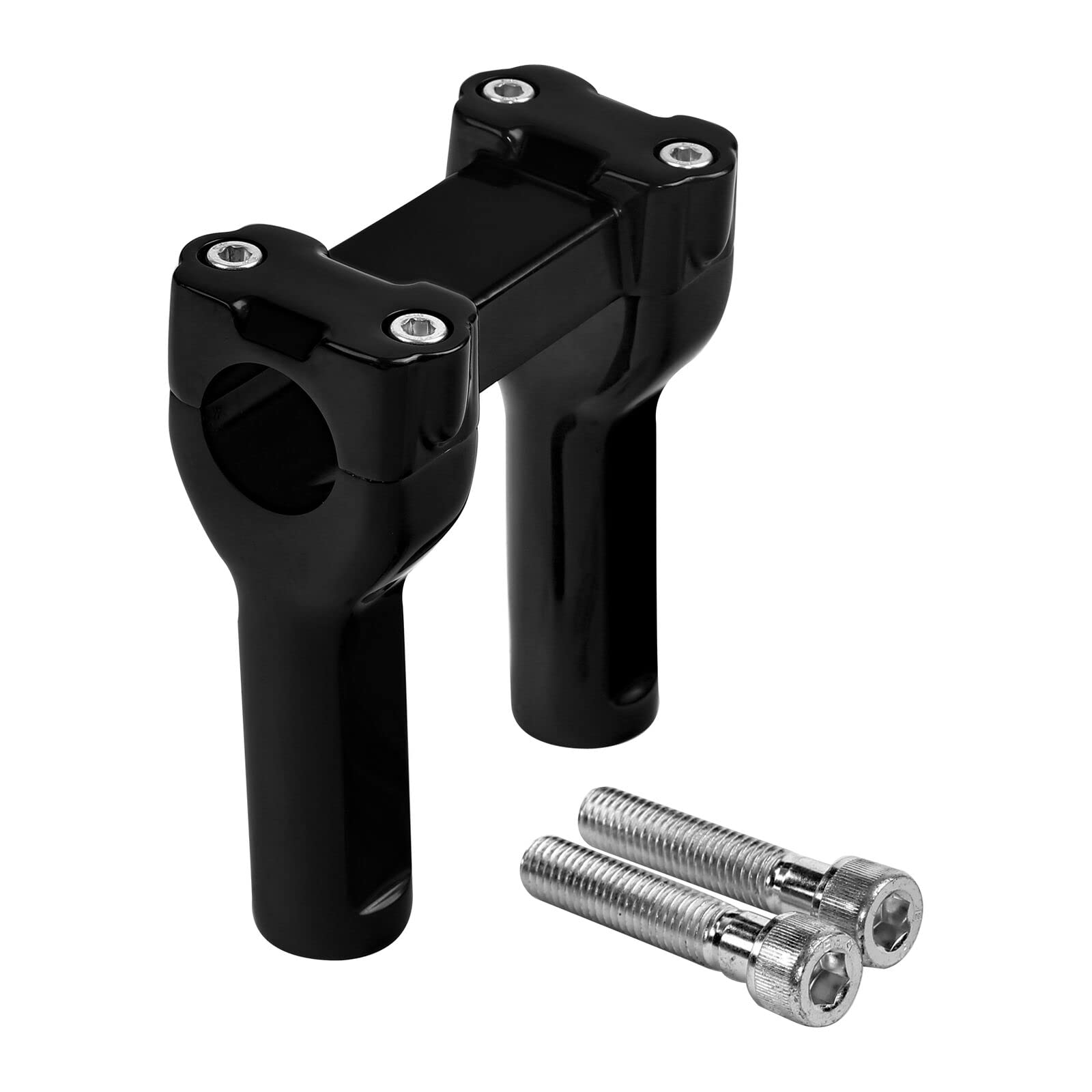 TCMT 4" Tall Handlebar Risers Fit For Harley Dyna Softail Sportster 1" Bars Fit For Yamaha Road Star Suzuki Boulevard Kawasaki Vulcan Honda Shadow 750 Aero Honda VTX 1800N