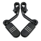 TCMT Chrome Foot Pegs Foot rest Mounting P-Clamp Footpeg Footrest Set Fits For Harley-Davidson 1 1/4"(32mm) highway bars