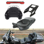 TCMT 13.7" King Motorcycle Trunk Box Wrap-Around Backrest Rear Speakers Fit For Harley 2014-2025 Touring CVO Road King Road Glide Street Glide Electra Glide Pack Trunk