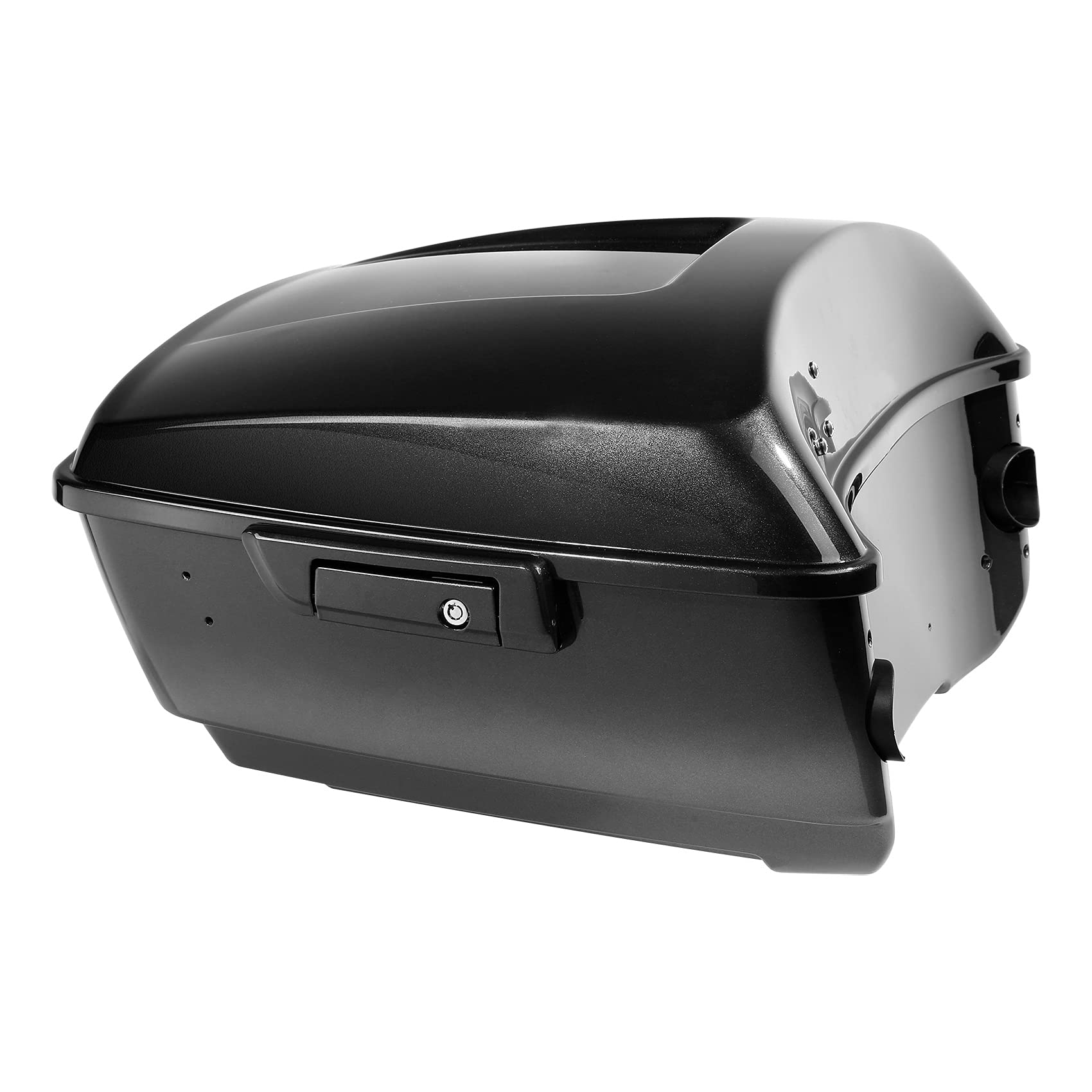 TCMT 13.7" King Motorcycle Trunk Box Black Latches Fits For Harley 2014-2025 Touring CVO Road King Road Glide Street Glide Electra Glide Pack