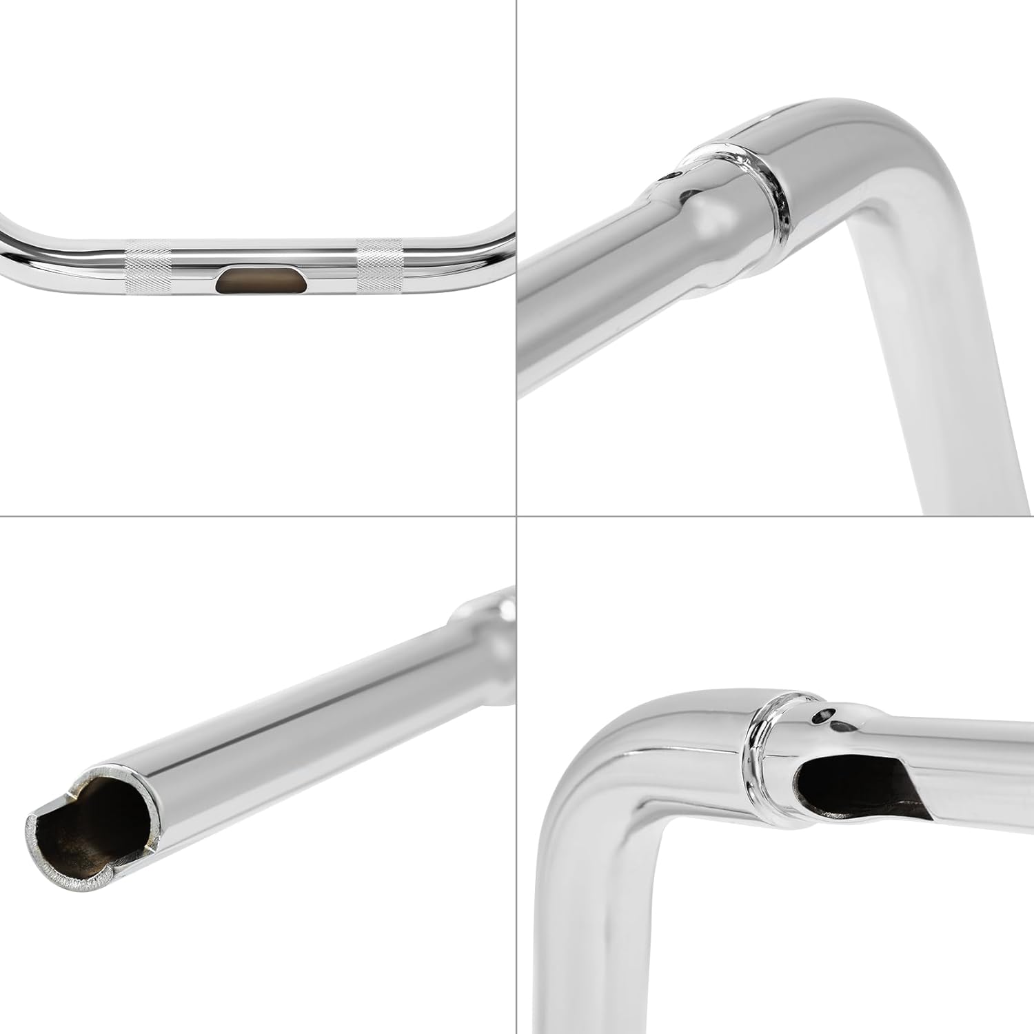 TCMT 12'' Rise 1.25" Ape Hanger Handlebar Fit For Indian 2015-2017 Roadmaster 2014-2017 Chieftain Chrome