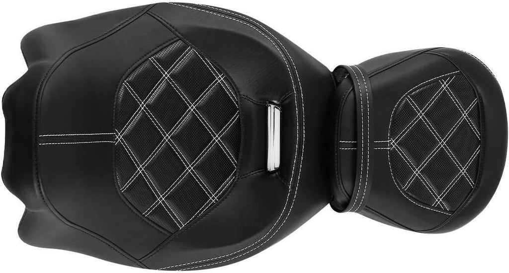 2-Up Rider and Passenger Seat Low Profile Seat Fit For Harley 2009-2023 Touring Street Glide Road King Road Glide