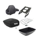 TCMT 13.7" King 2014-2025 Motorcycle Trunk Backrest Pad Top Luggage Rack Mount Rack Fit For Harley Trunk Touring CVO Road King Road Glide Street Glide Electra Glide Ultra Limited Pack