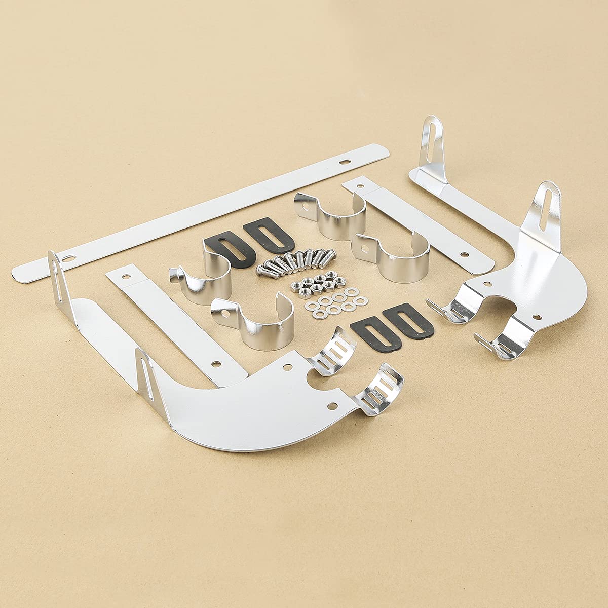 TCMT 39mm Clamps Windscreen Windshield Fits For Harley-Davidson Dyna Low Rider Super Glide Wide Glide Fat Bob Street Bob Sportster Iron 883 XL 883 XL1200 Seventy Two