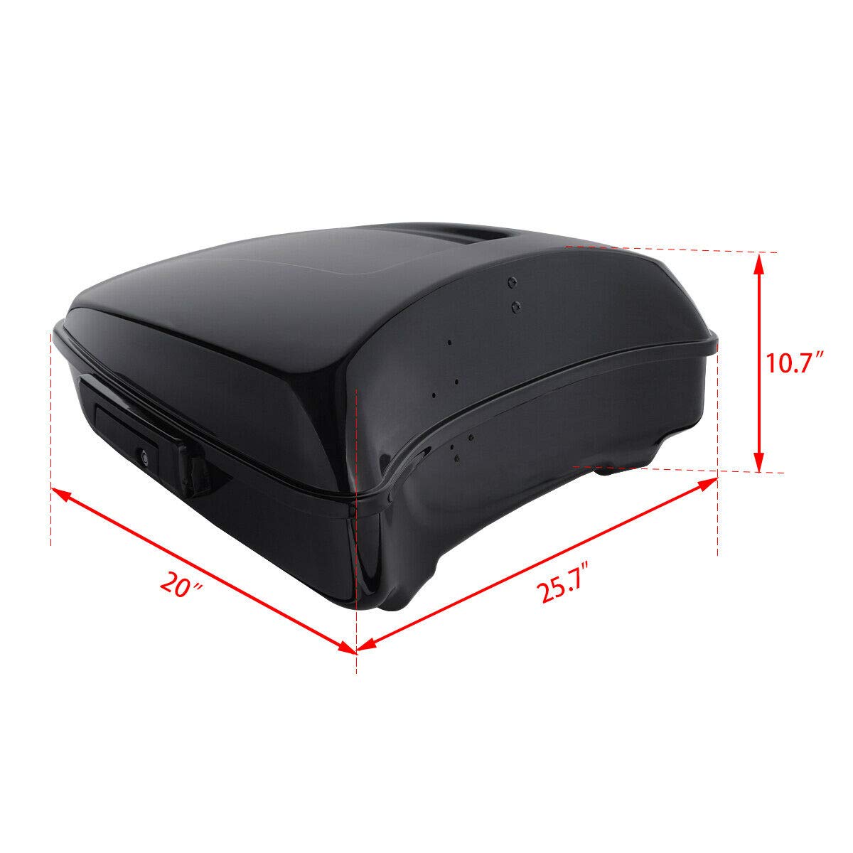 TCMT 10.7" Chopped Motorcycle Trunk Luggage Smoke LED Tail Light Fit For Harley 2014-2025 Touring Ultra-Classic Street Glide Road King Electra Glide FLHX FLHR FLHT Pack