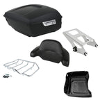 TCMT 13.7" King Motorcycle Trunk Box W/Latches Brake TailLight Base Plate Fit For Harley 2014-2025 Touring CVO Road King Road Glide Street Glide Electra Glide Pack