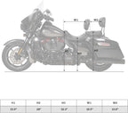 2-Up Rider and Passenger Seat Low Profile Seat Fit For Harley 2009-2023 Touring Street Glide Road King Road Glide