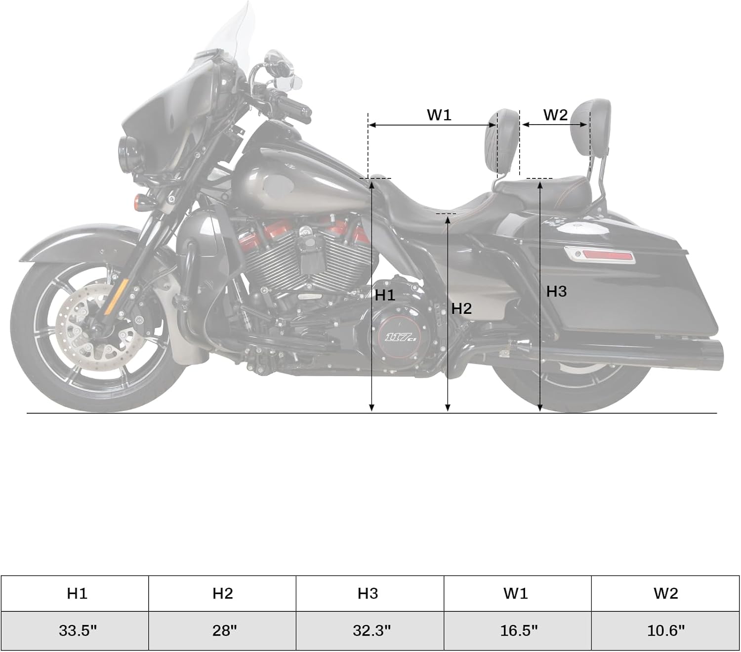 2-Up Rider and Passenger Seat Low Profile Seat Fit For Harley 2009-2023 Touring Street Glide Road King Road Glide
