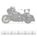 2-Up Rider and Passenger Seat Low Profile Seat Fit For Harley 2009-2023 Touring Street Glide Road King Road Glide