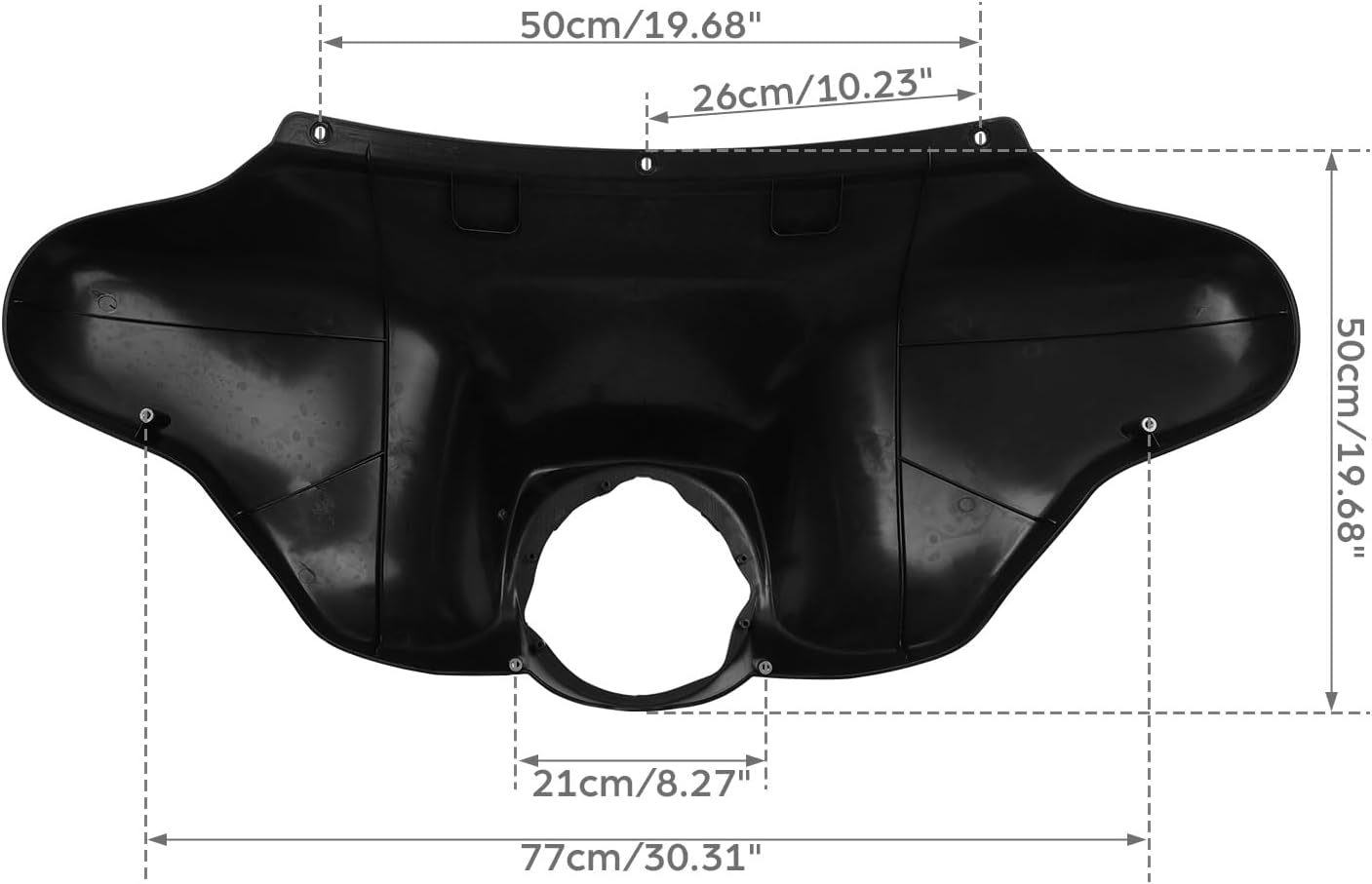 TCMT Batwing Inner & Outer Cowl Fairing & 8" Windshield Fit For Harley Touring Street Glide FLHX Electra Glide Ultra Classic FLHT FLHTC FLHTCU 1996-2013 (Inner Outer Fairing 8" Windshield)
