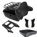 TCMT 13.7" King Motorcycle Trunk Backrest Pad Luggage Rack 2 Up Mounting Rack Base Plate Docking Fit For Harley 2014-2025 Touring CVO Road King Road Glide Street Glide Electra Glide Pack