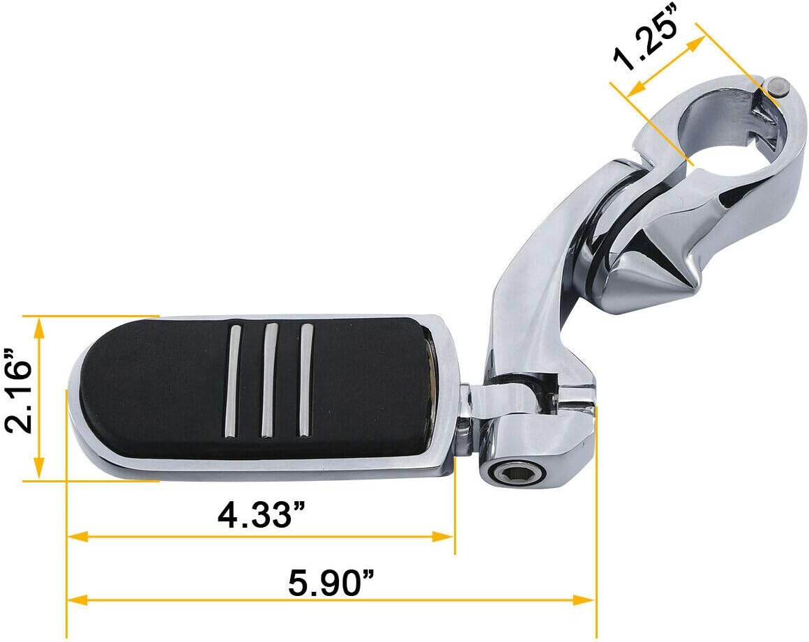 TCMT 32mm 1 1/4" Highway Engine Guard Bar Highway Footpegs Mount Kit Fits For Harley Touring Road King Street Glide Road Glide Electra Glide Softail Sportster Dyna with 1.25" Engine Guards