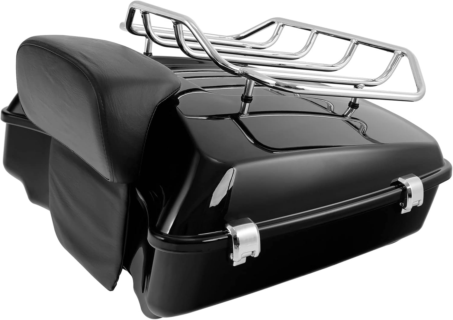 TCMT ABS Chopped Pack W/Trunk Backrest Mount Rack Set Fit For Harley Heritage Classic 2018-2025 Deluxe 2018-2020 Hydra-Glide Revival 2024