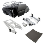 TCMT 5.5" Razor Motorcycle Trunk Box Backrest Two Up Mount Rack Base Plate Fit For Harley Touring 2014-2025 CVO Road King Road Glide Street Glide Electra Glide Pack