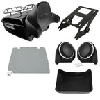 TCMT 13.7" King 2014-2025 Motorcycle Trunk Backrest Pad Luggage Rack Speakers Taillight Fit For Harley Trunk Touring CVO Road King Road Glide Street Glide Electra Glide Pack