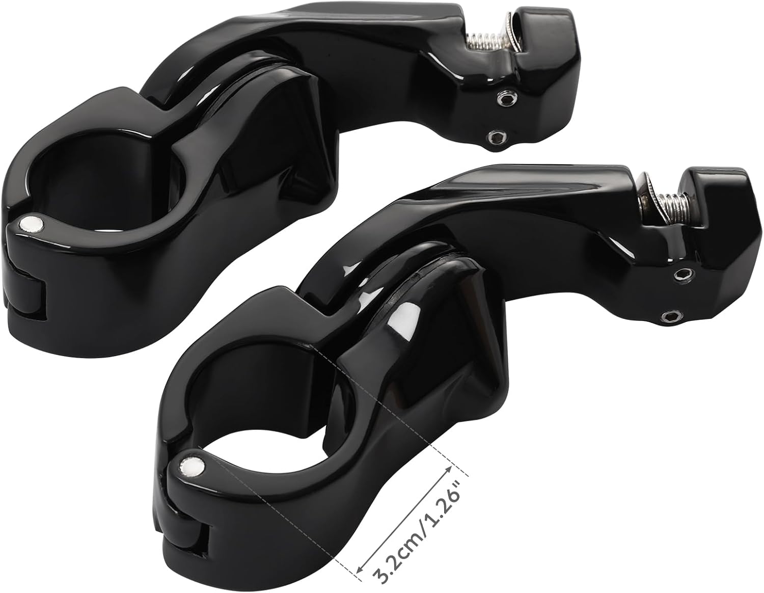 TCMT 32mm 1 1/4" Highway Engine Guard Bar Highway Footpegs Mount Kit Fits For Harley Touring Road King Street Glide Road Glide Electra Glide Softail Sportster Dyna with 1-1/4" Engine Guards