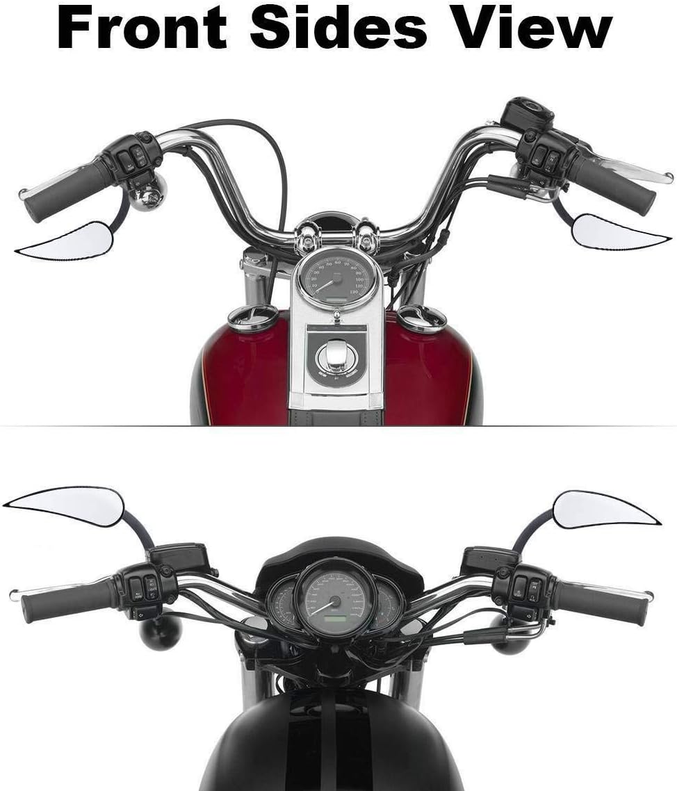 TCMT 8mm Black Rear-View Mirrors Fit For Harley Road King CVO Road Street Tri Glide Sportster XL1200 XL883 XG500 XG750 Heritage Softail Dyna Low Rider Fat Boy
