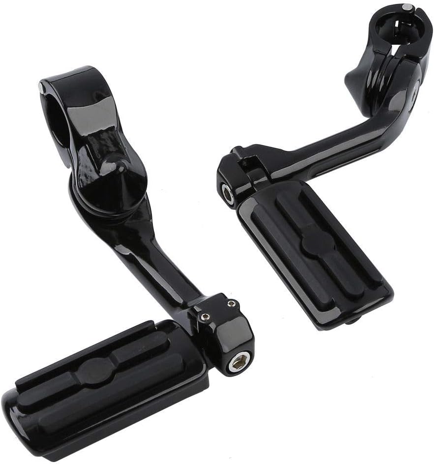TCMT 1.25" Highway Foot Pegs Footpeg Footrest Fits For Harley Touring Road King Street Glide Road Glide Electra Glide Softail Sportster Dyna with 1.25" Engine Guards