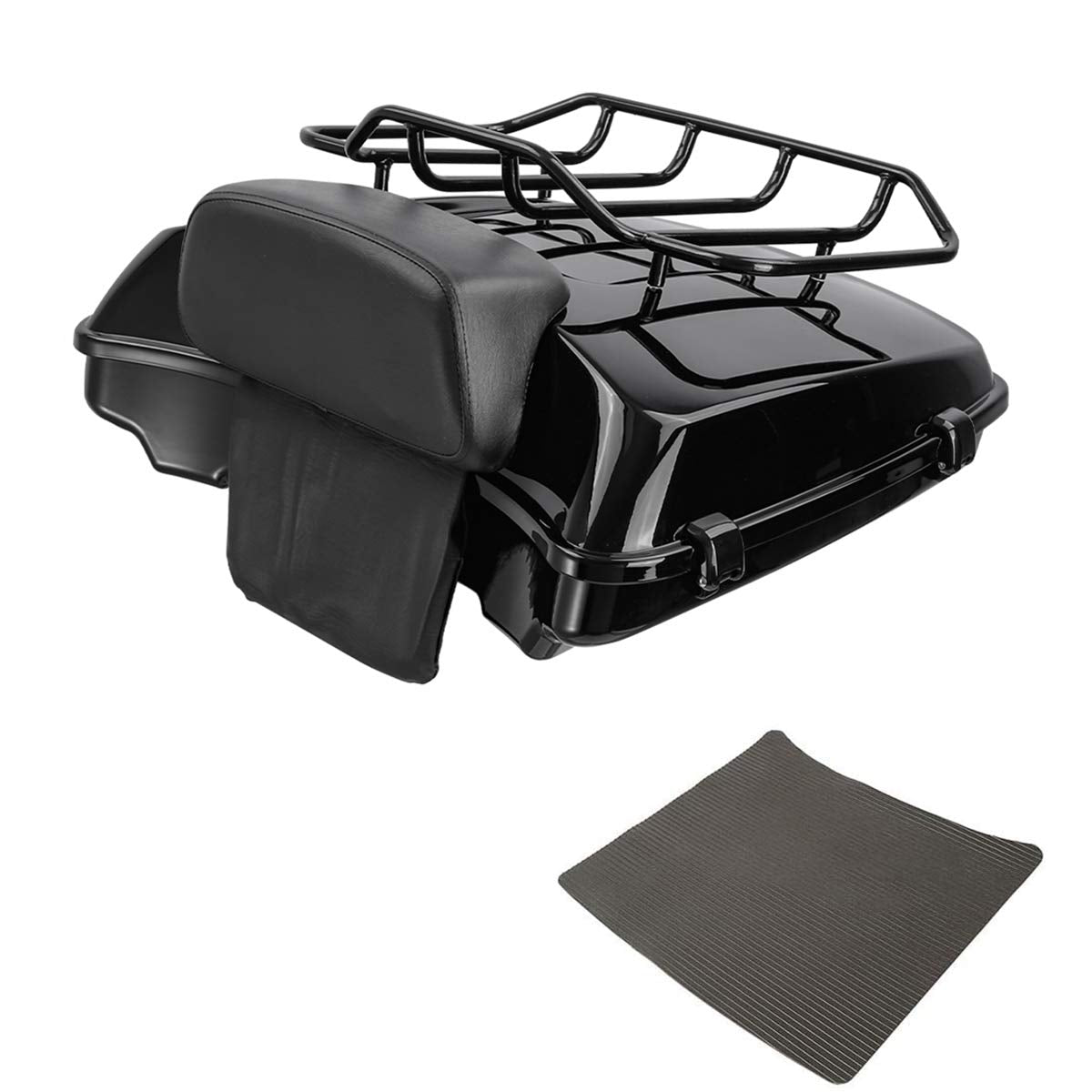 TCMT 5.5" Razor Motorcycle Trunk Box Backrest Two Up Mount Rack Base Plate Fit For Harley Touring 2014-2025 CVO Road King Road Glide Street Glide Electra Glide Pack