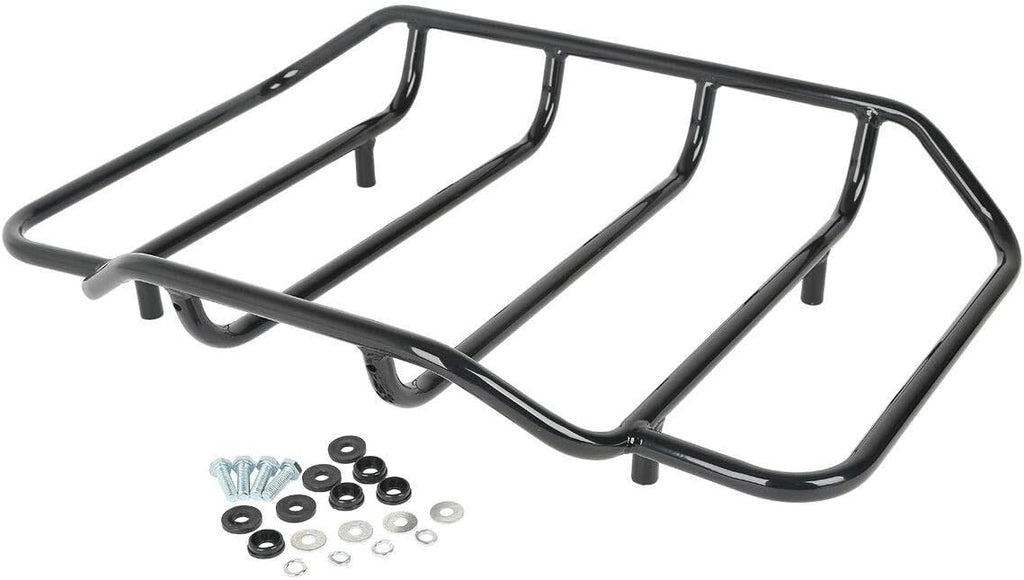 TCMT 13.7" King 2014-2025 Motorcycle Trunk Backrest Pad Top Luggage Rack Mount Rack Fit For Harley Trunk Touring CVO Road King Road Glide Street Glide Electra Glide Ultra Limited Pack