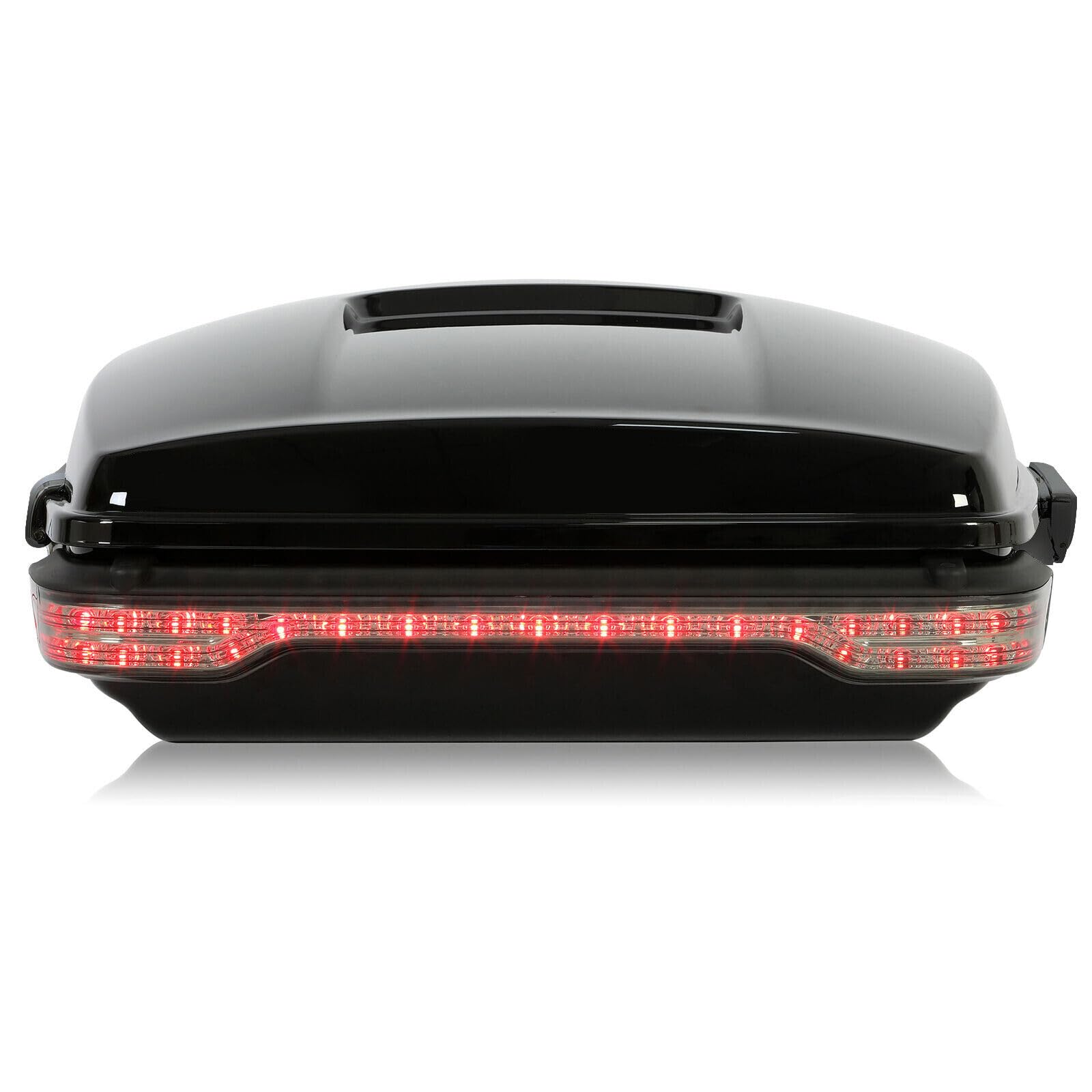 TCMT 10.7" Chopped Motorcycle Trunk Luggage Smoke LED Tail Light Fit For Harley 2014-2025 Touring Ultra-Classic Street Glide Road King Electra Glide FLHX FLHR FLHT Pack