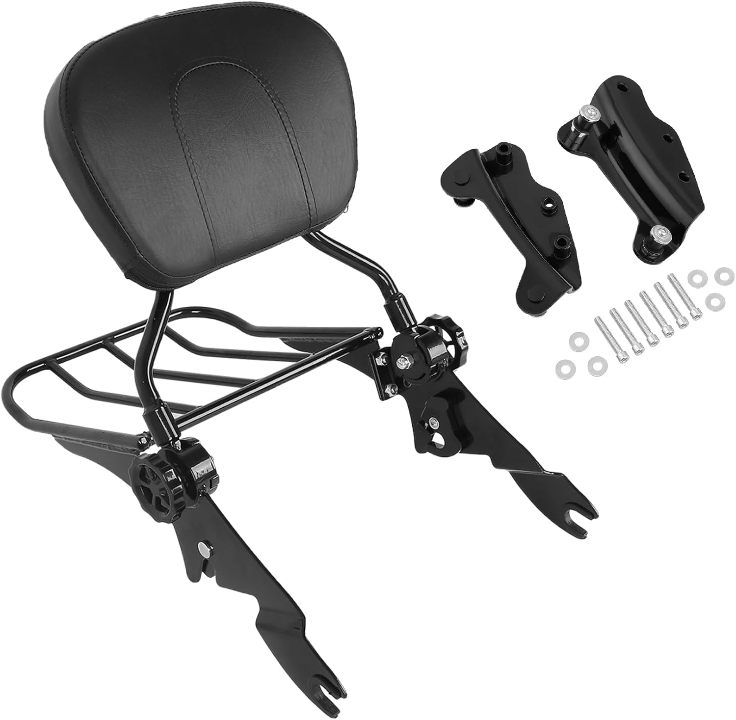 TCMT Backrest Sissy bar Rack & 4 Point Docking Hardware Fits For Harley Touring Road King Road Glide Street Glide Electra Glide 2009-2013
