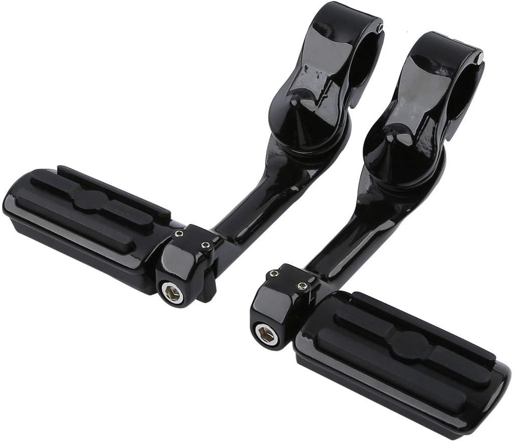 TCMT 1.25" Highway Foot Pegs Footpeg Footrest Fits For Harley Touring Road King Street Glide Road Glide Electra Glide Softail Sportster Dyna with 1.25" Engine Guards