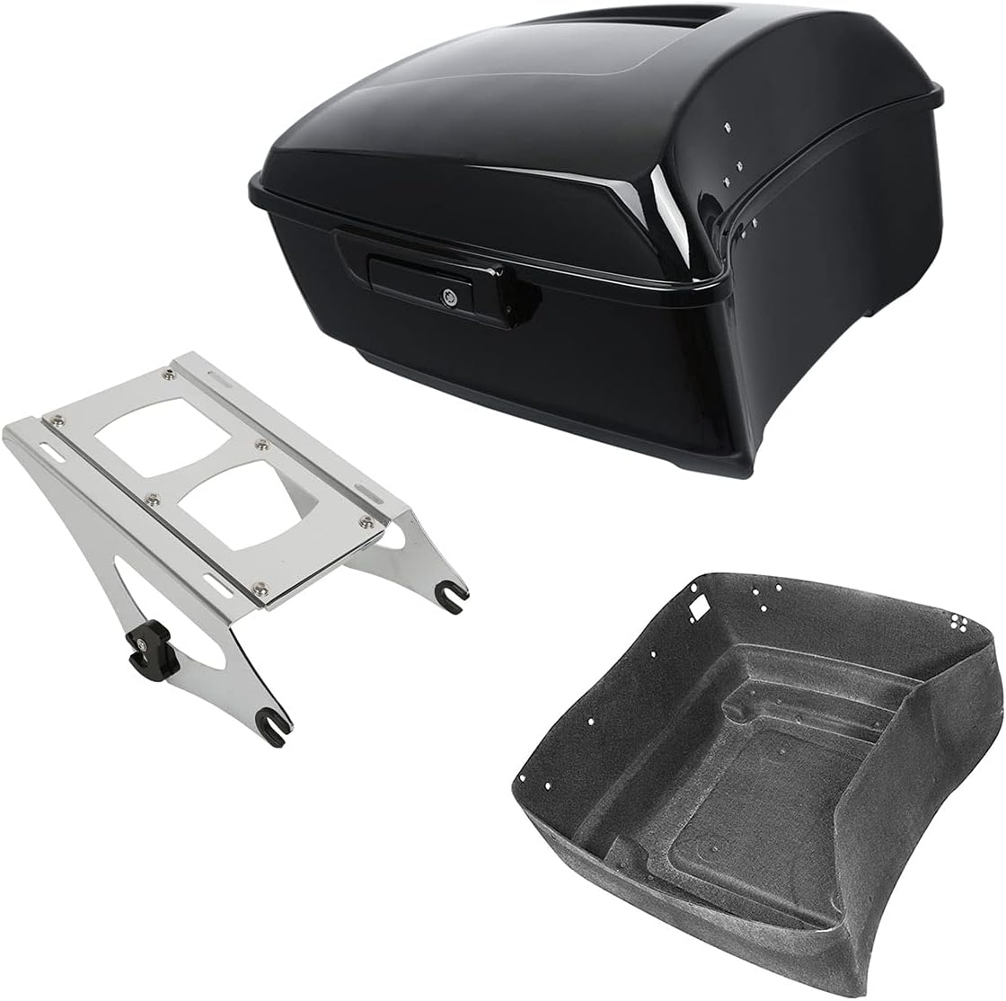 TCMT 13.7" King Motorcycle Trunk Two Up Mounting Rack Fit For Harley 2014-2025 Touring CVO Road King Road Glide Street Glide Electra Glide Pack