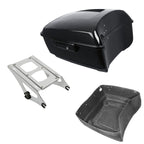 TCMT 13.7" King Motorcycle Trunk Backrest Pad Luggage Rack 2 Up Mounting Rack Base Plate Docking Fit For Harley 2014-2025 Touring CVO Road King Road Glide Street Glide Electra Glide Pack