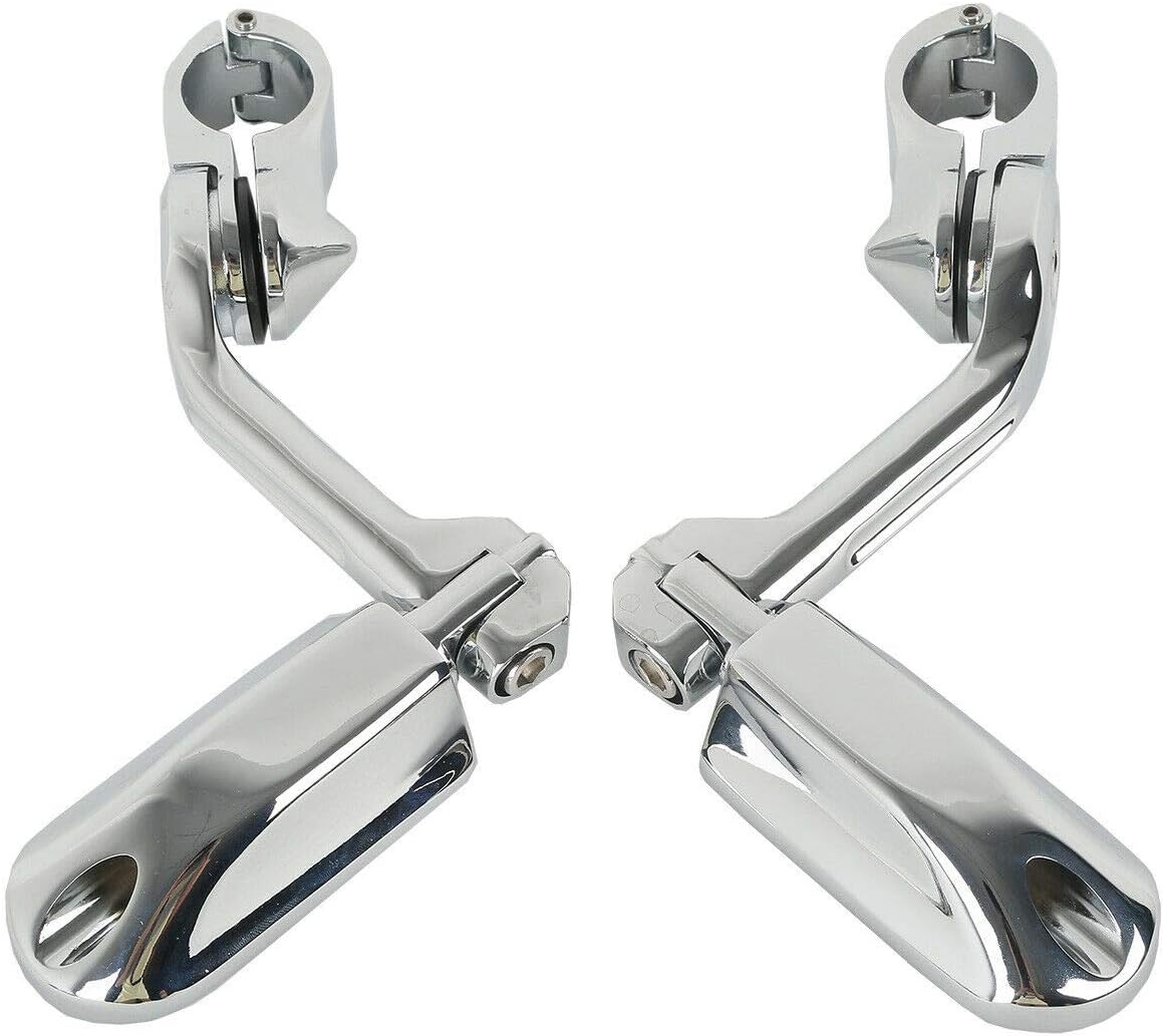 TCMT Highway Engine Guard Crash Bar 1-1/4" 1.25" Long Angled Highway FootPegs Fit For Harley Touring CVO Street Glide 2015-2022 Road King Special 2017-2024 Street Glide 2009-2023