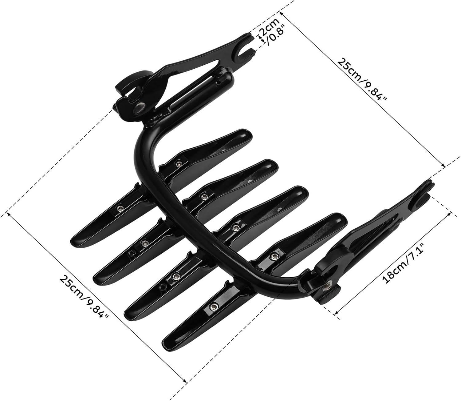 TCMT Adjustable Detachable Two-Up Luggage Rack Fit for Harley Touring Street Glide Road King Road Glide 2009-2025 Ultra Limited 2014-2018 Electra Glide 2010-2013 2020-2022