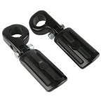 TCMT 1 1/4" Highway Engine Guard Streamliner Foot Pegs Clamp Fits For Harley Yamaha Kawasaki Suzuki Honda Black