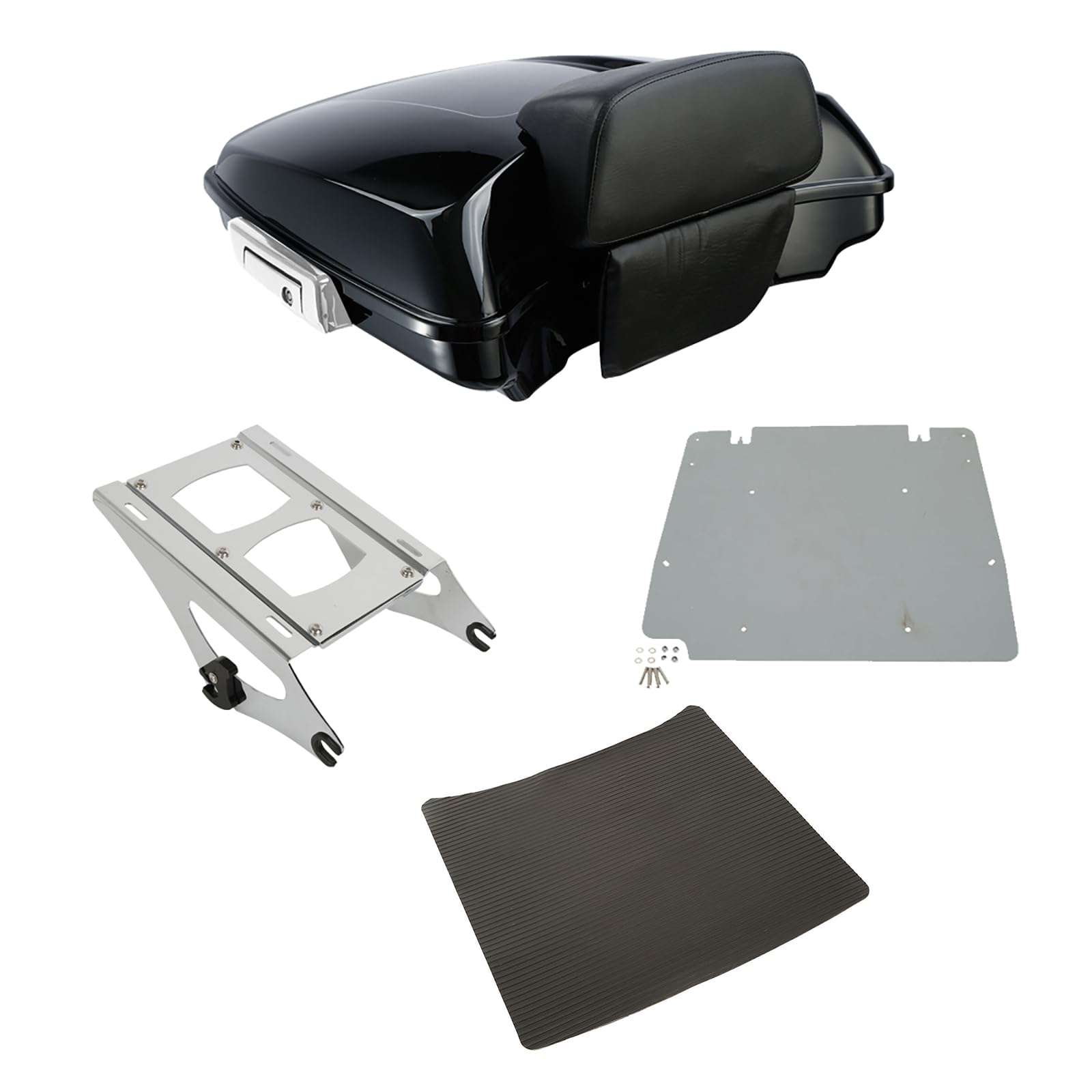 TCMT 5.5" Razor Motorcycle Trunk Box Backrest Psd Fits For Harley Touring 2014-2025 CVO Road King Road Glide Street Glide Electra Glide Ultra Limited Tri Glide Pack