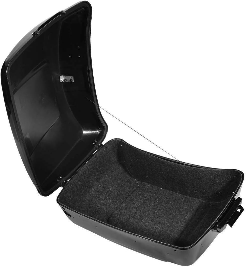 TCMT 13.7" King Motorcycle Trunk Backrest Pad Luggage Rack Two Up Mount Rack Base Plate Fit For Harley 2014-2025 Touring CVO Road King Road Glide Street Glide Electra Glide Pack