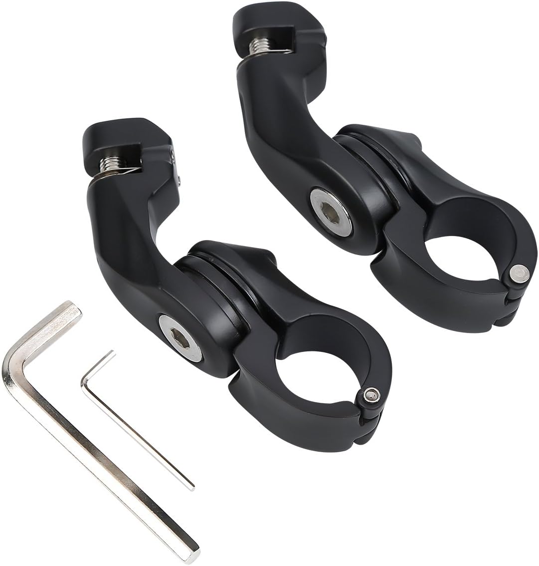 TCMT 32mm 1 1/4" Highway Engine Guard Bar & Footpegs Mount Kit - Fits Harley Touring, Road King, Street Glide, Electra Glide, Softail, Sportster, Dyna with 1-1/4" Engine Guards